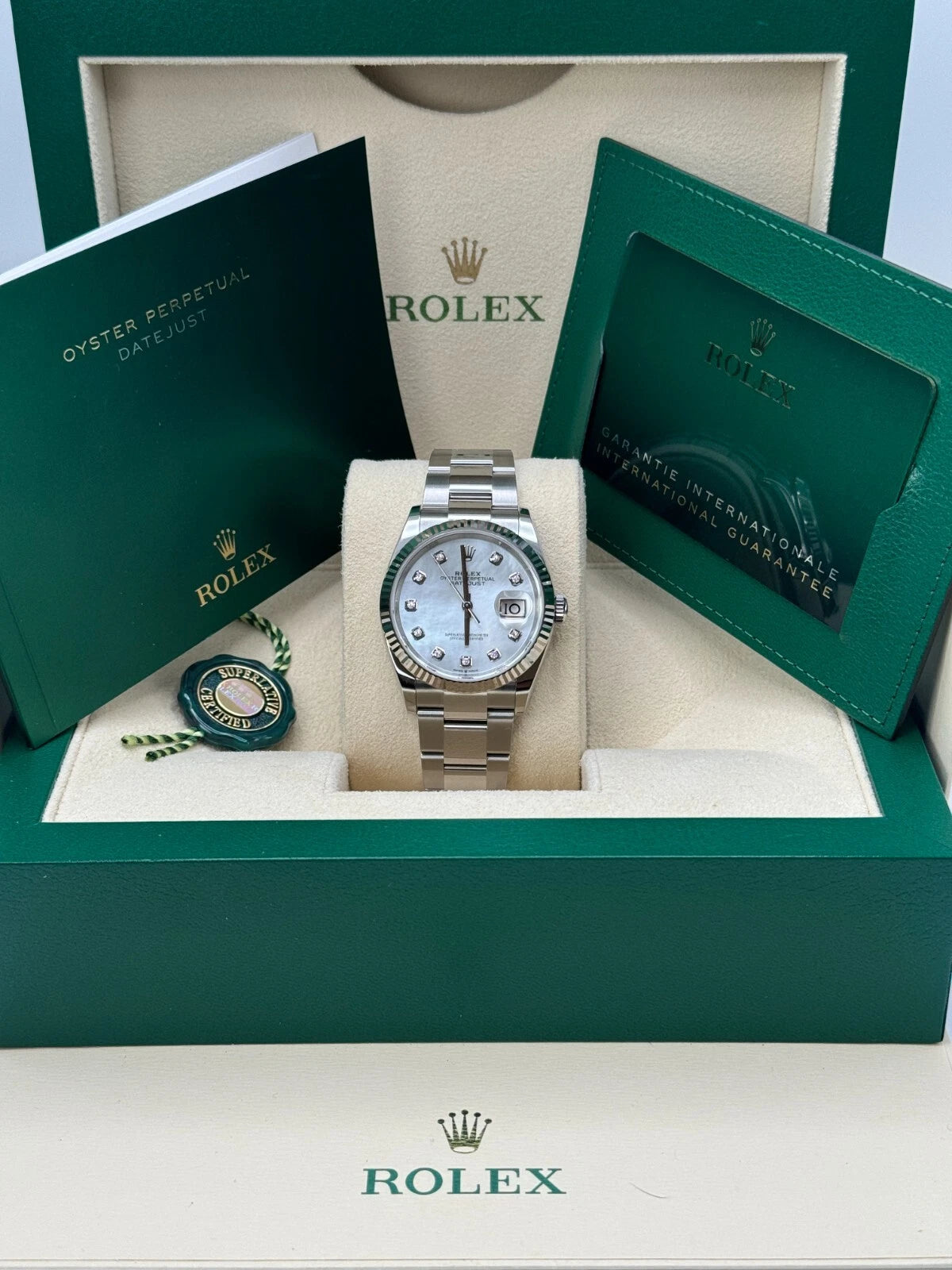Rolex Datejust 36mm 126234 Mother of Pearl Diamond Dial Oyster Stainless Steel - Image 3