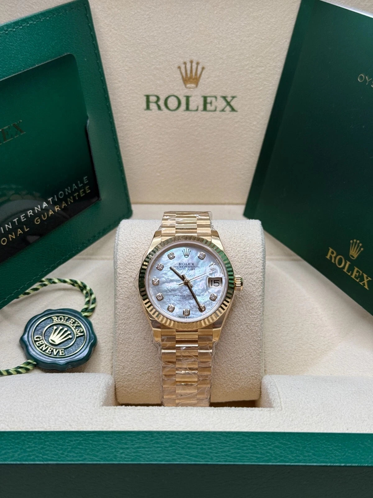 Rolex Datejust m278278-0010 Mother-of-Pearl 31mm Dial President Bracelet Watch - Image 3