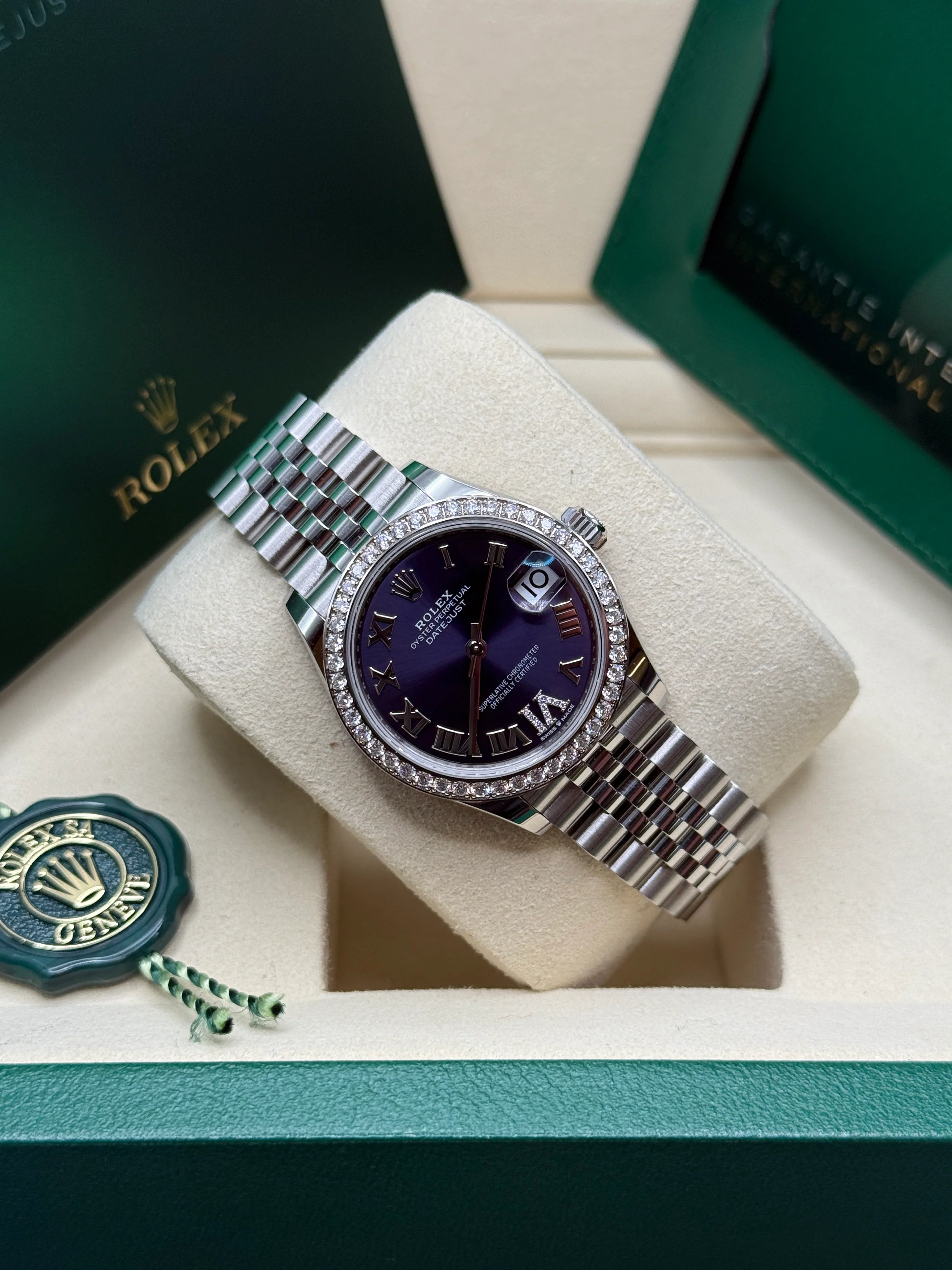 Rolex Datejust m278384RBR-0029/0030 Aubergine 31mm Dial Jubilee Watch - Image 6