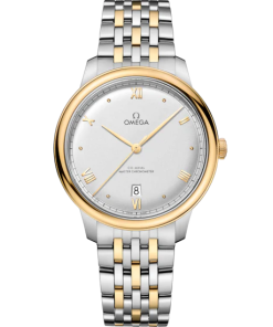 Omega De Ville Prestige 40 mm Silver Dial Stainless Steel and 18k Yellow Gold Bracelet 434.20.40.20.02.002