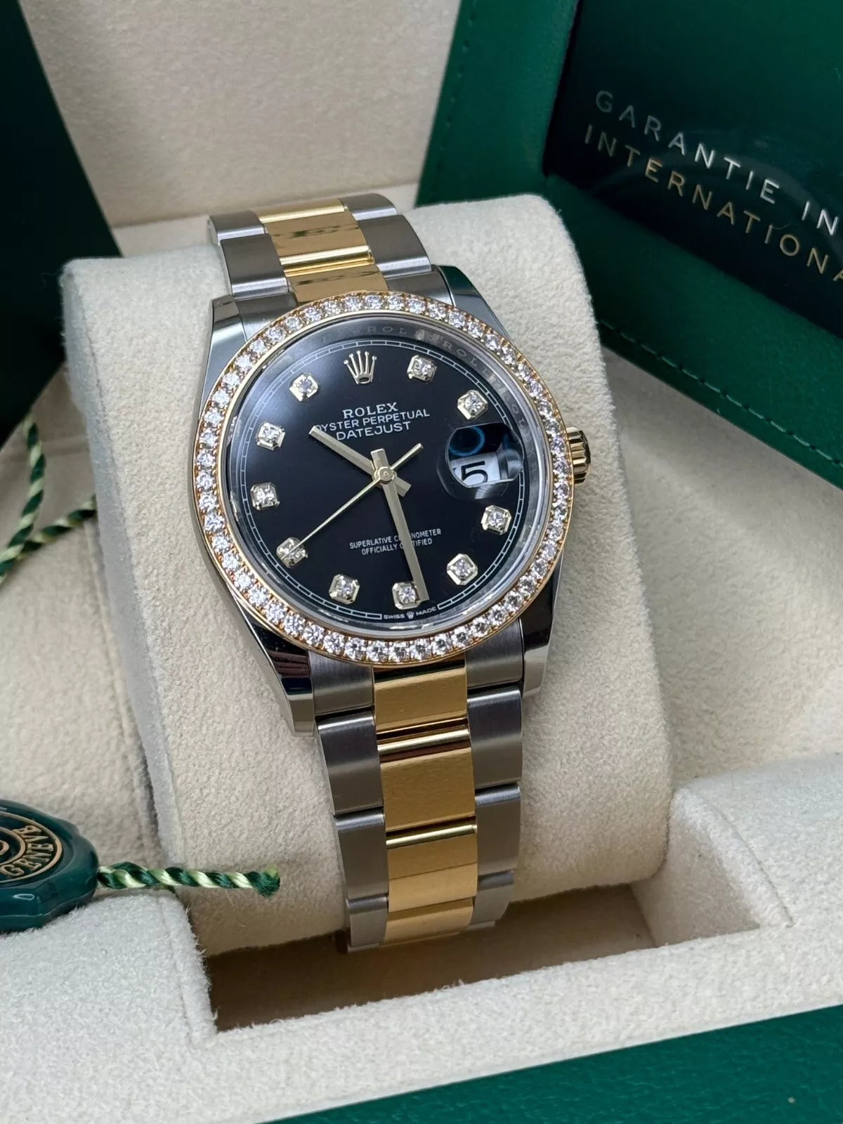 Rolex Datejust 36mm 126283 Bright Black Dial Oyster Bracelet Watch - Image 7