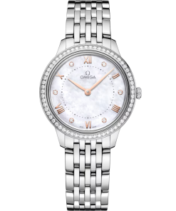 Omega De Ville Prestige, Stainless Steel and Diamond-set, 30mm Quartz 434.15.30.60.55.001