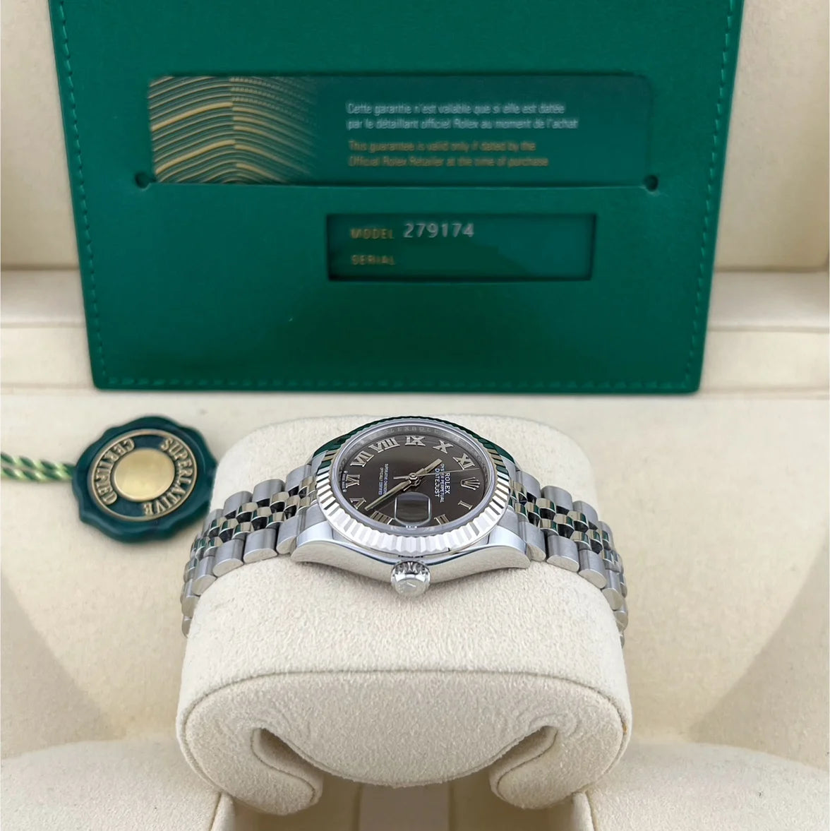 Rolex Lady-Datejust 28mm 279174 Dark Grey Roman Dial Oyster Bracelet - Image 6