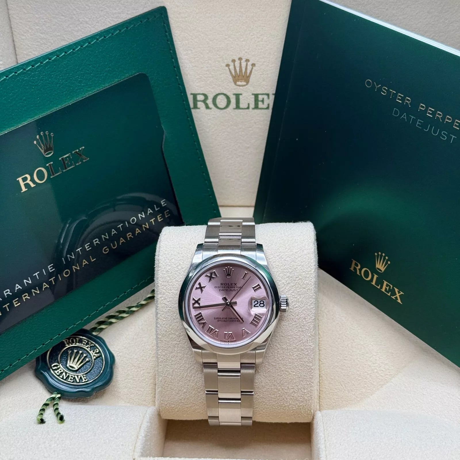 Rolex Datejust m278240-0013/0014 31mm Pink Roman Domed Bezel Oyster Oystersteel - Image 3