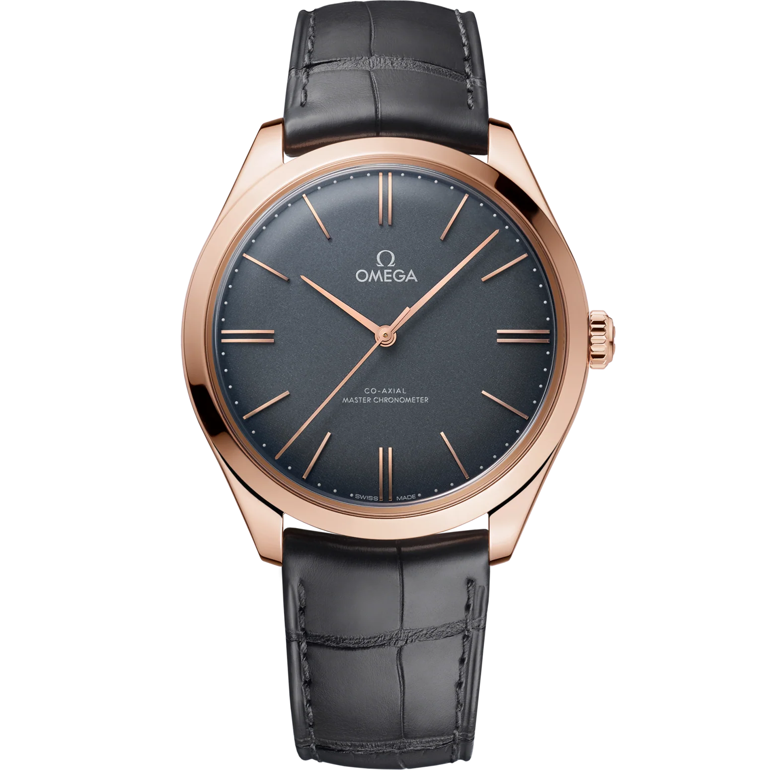 Omega De Ville Trésor 40mm Grey Dial Sedna�?18k Rose Gold Strap 435.53.40.21.06.001