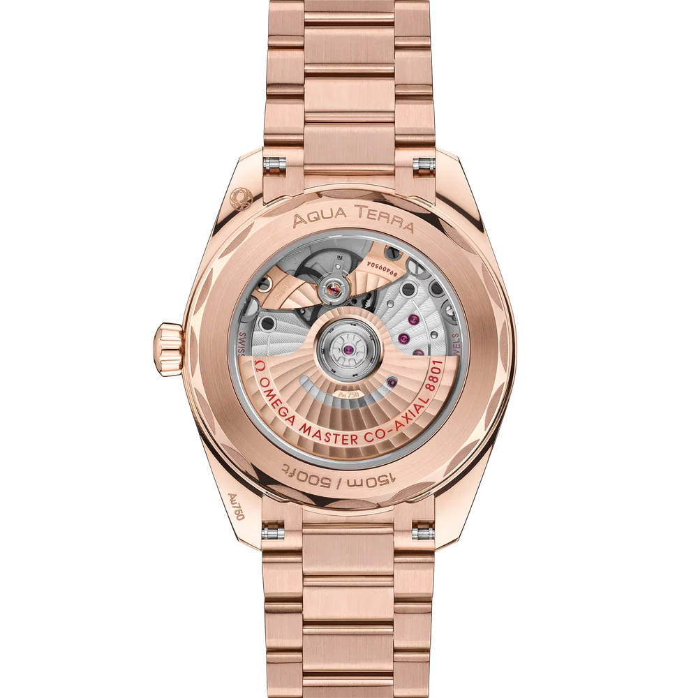 Omega Seamaster Aqua Terra Shades 38 mm Sandstone Dial Stainless Steel and Sedna�?18k Rose Gold Bracelet 220.55.38.20.09.001 - Image 6