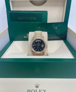 Alternative view of Rolex Day-Date 40mm Bright Black Dial President Watch 228348RBR-0043