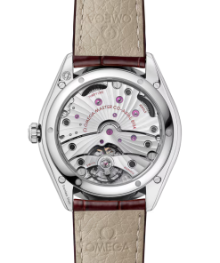 Alternative view of Omega De Ville Trésor 40mm Red Dial with Diamonds Stainless Steel Strap 435.18.40.22.11.001