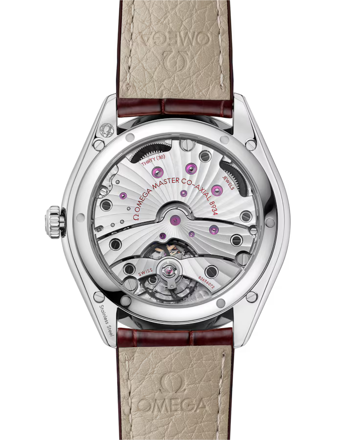 Omega De Ville Trésor 40mm Red Dial with Diamonds Stainless Steel Strap 435.18.40.22.11.001 - Image 2