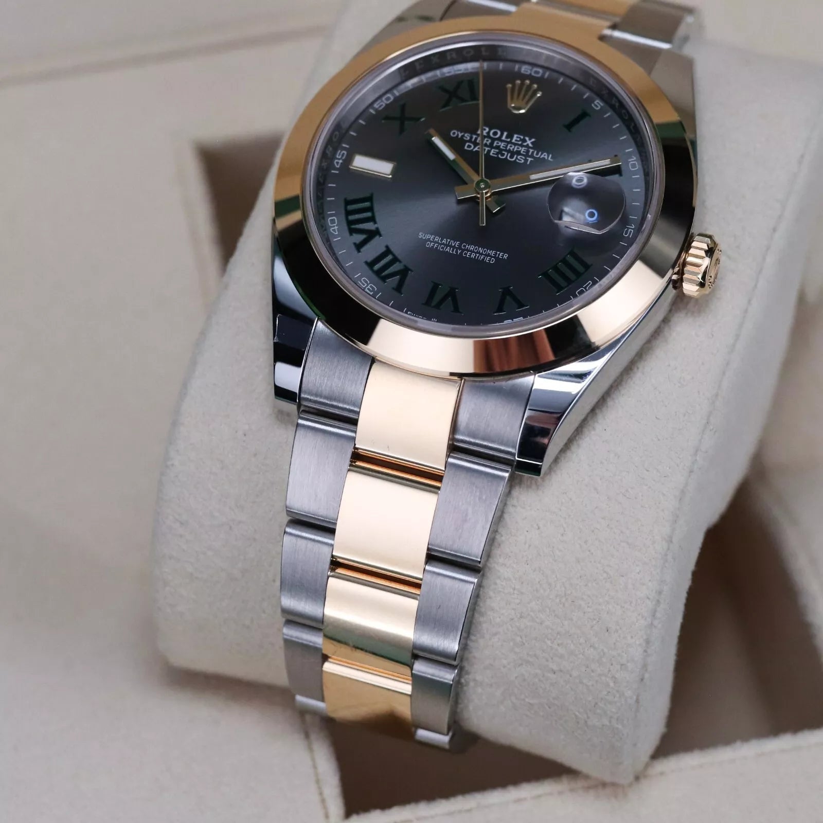 Rolex Datejust 41mm 126303 Slate Roman Oyster Steel and Yellow Gold Mens Watch - Image 11