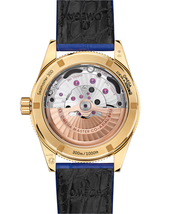 Omega Seamaster 300 41mm Blue Dial 18k Yellow Gold Strap 234.63.41.21.99.002 - Image 2