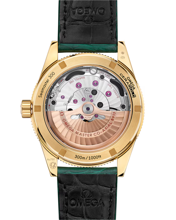 Omega Seamaster 300 41mm Green Dial 18k Yellow Gold Strap 234.63.41.21.99.001 - Image 4