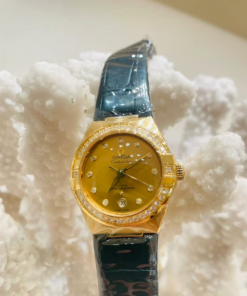 Alternative view of Omega Constellation Ladies' Selection 29mm yellow gold on leather strap 131.58.29.20.58.001