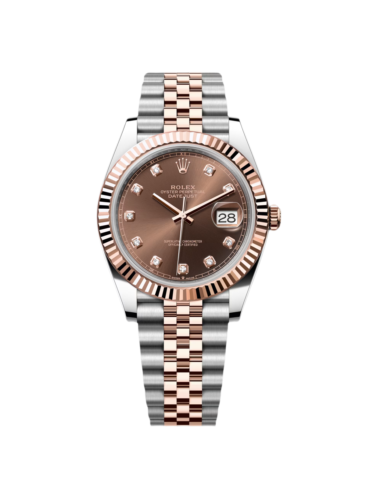 Rolex Datejust 41mm 126331 Datejust Chocolate Diamond Oyster Steel and Everose Gold Watch - Image 11