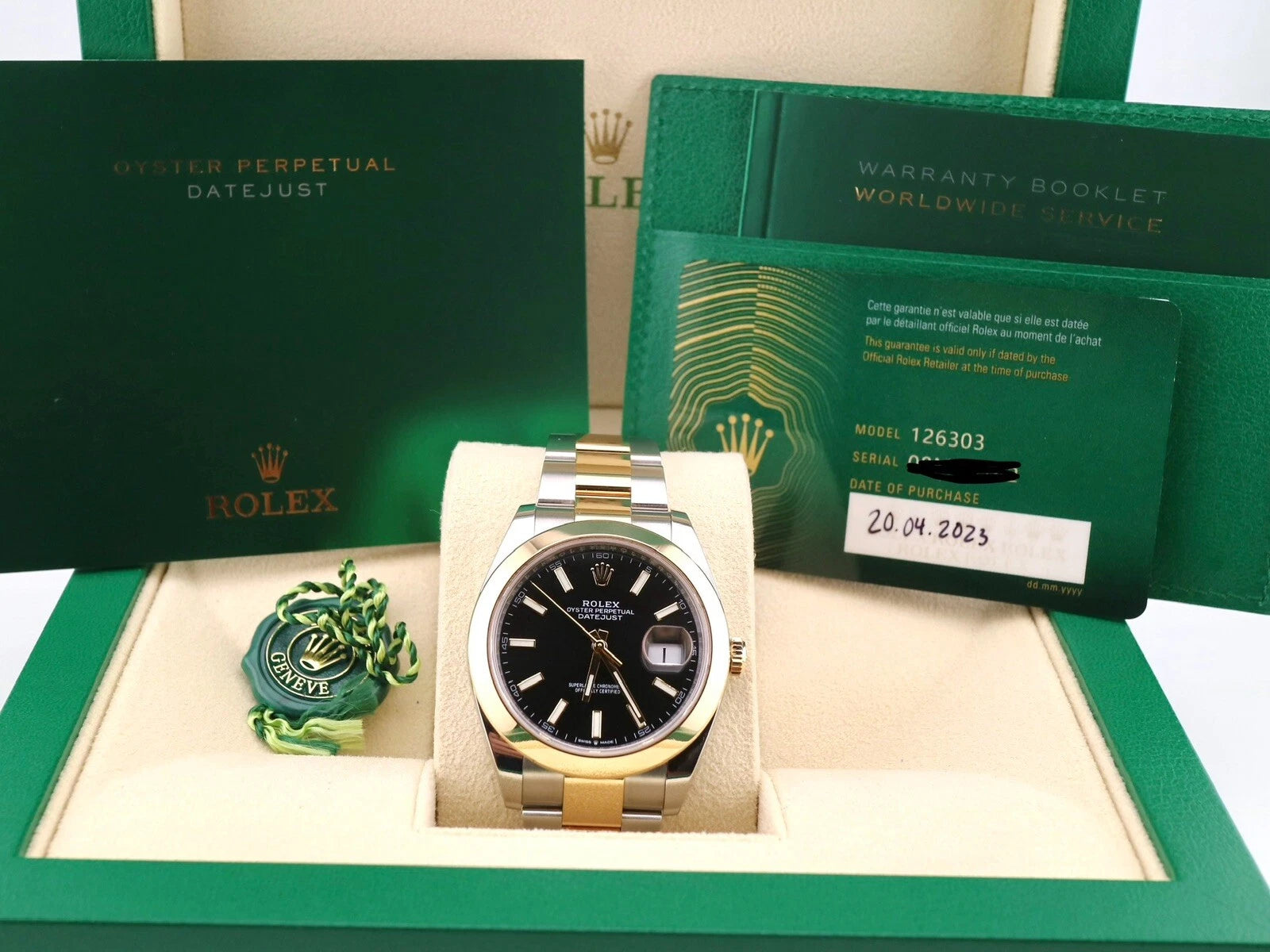 Rolex Datejust 41mm 126303 Black Index Jubilee 41mm Steel and Yellow Gold Mens Watch - Image 9