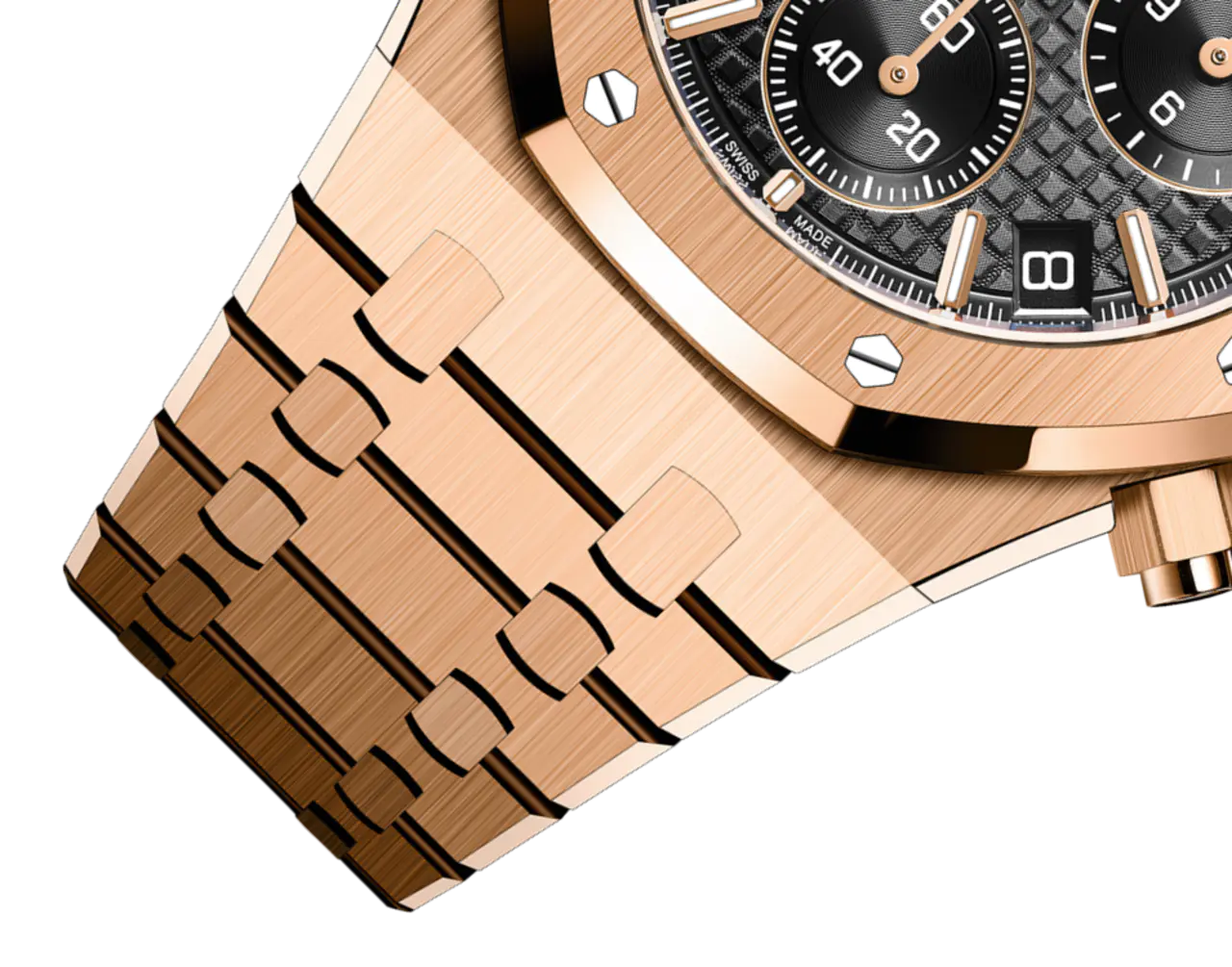 Audemars Piguet ROYAL OAK Pink Gold Black Dial CHRONOGRAPH 41mm 26240OR.OO.1320OR.06 - Image 4