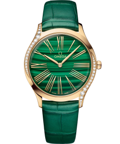 Omega De Ville Trésor 36mm Green Dial with Diamonds Moonshine�?18k Rose Gold Strap 428.58.36.60.99.001