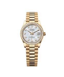 Rolex Datejust m278288RBR-0006 White Mother-of-Pearl 31mm Dial President Bracelet Watch