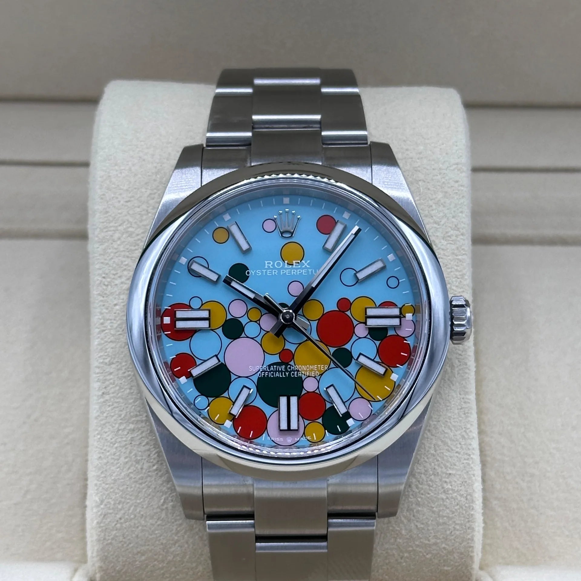 Rolex 124300-0008 Oyster Perpetual 41mm Turquoise blue Celebration Dial - Image 9