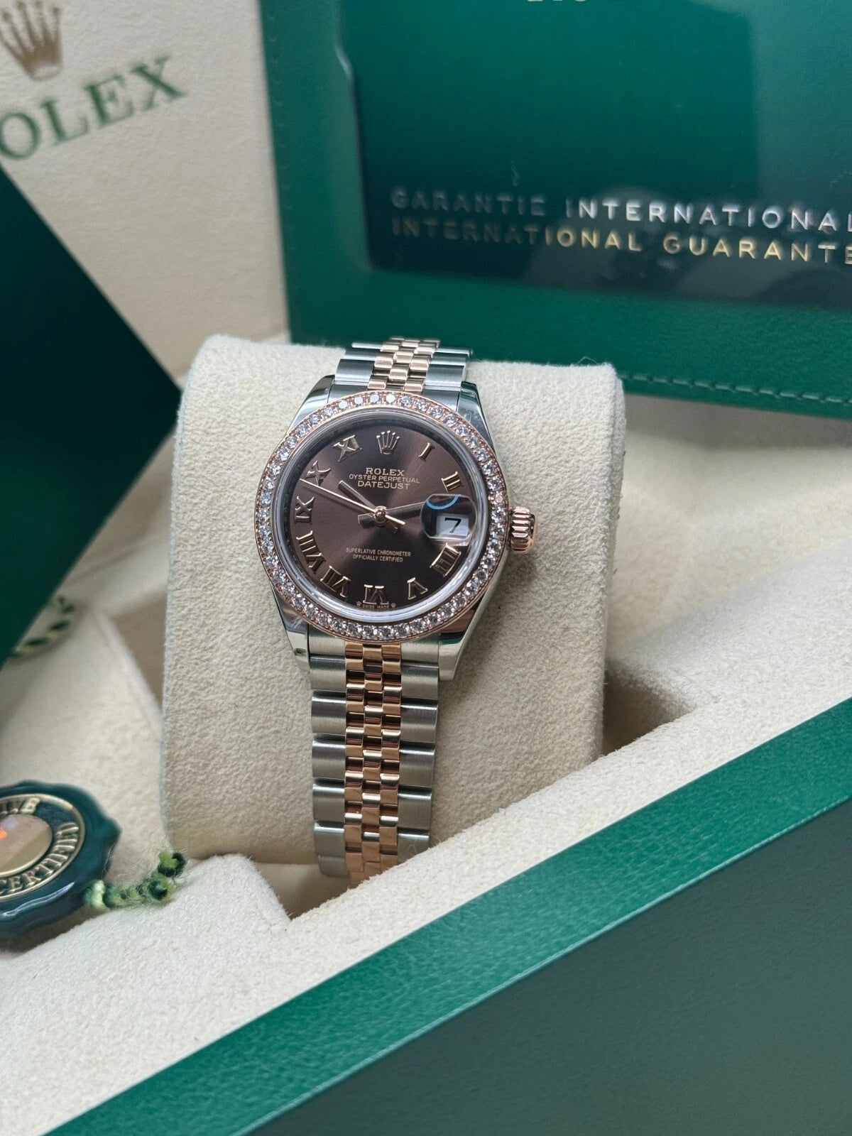 Rolex Lady-Datejust 28mm 279381RBR Chocolate Roman Dial Oyster Bracelet - Image 10