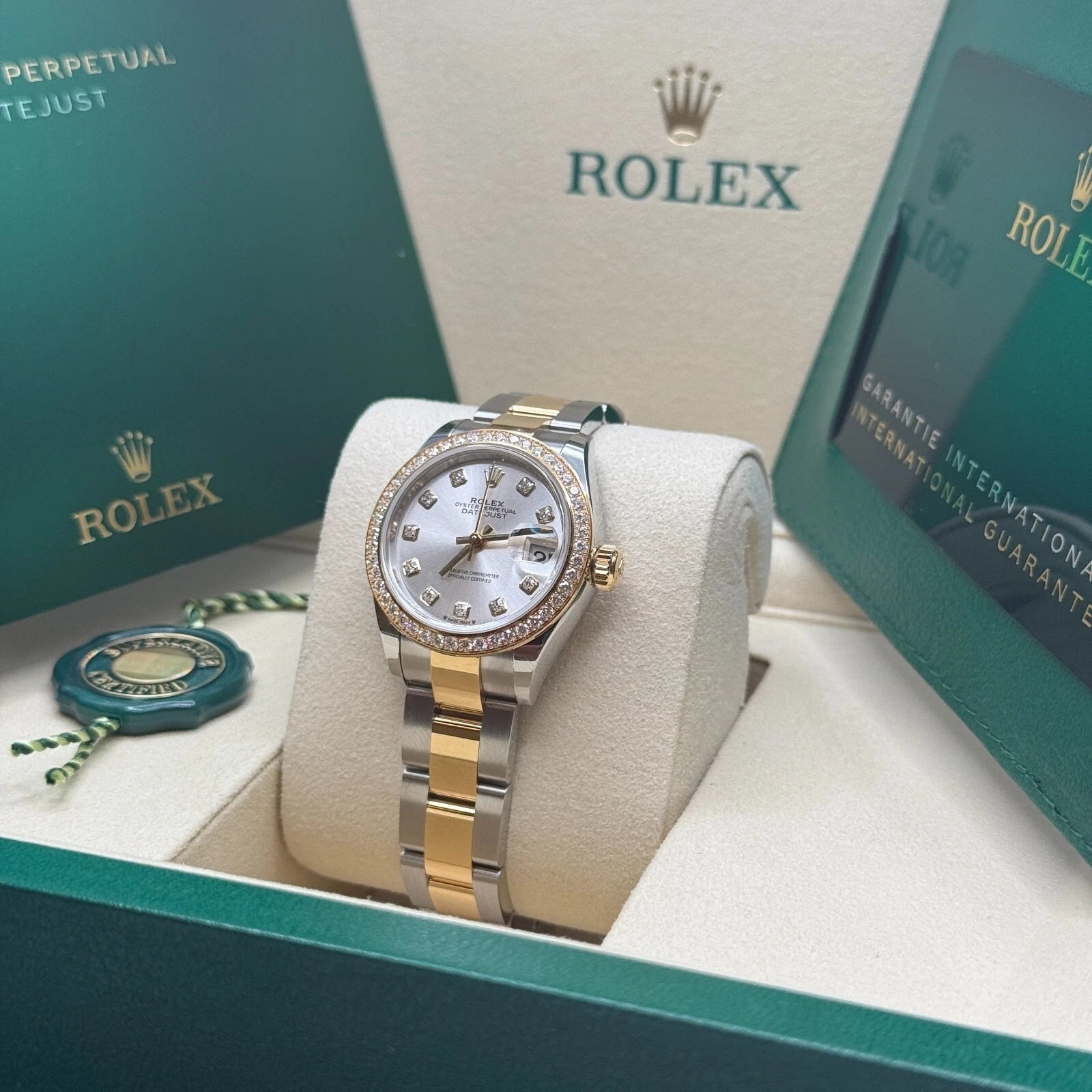 Rolex Lady-Datejust 28mm 279383RBR Silver Diamond Dial Yellow Rolesor Oyster Bracelet - Image 5