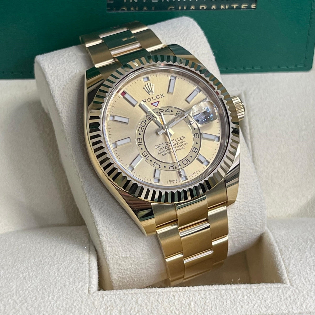 Rolex Sky-Dweller 42mm 336938-0001 Yellow Gold Champagne Dial - Image 2