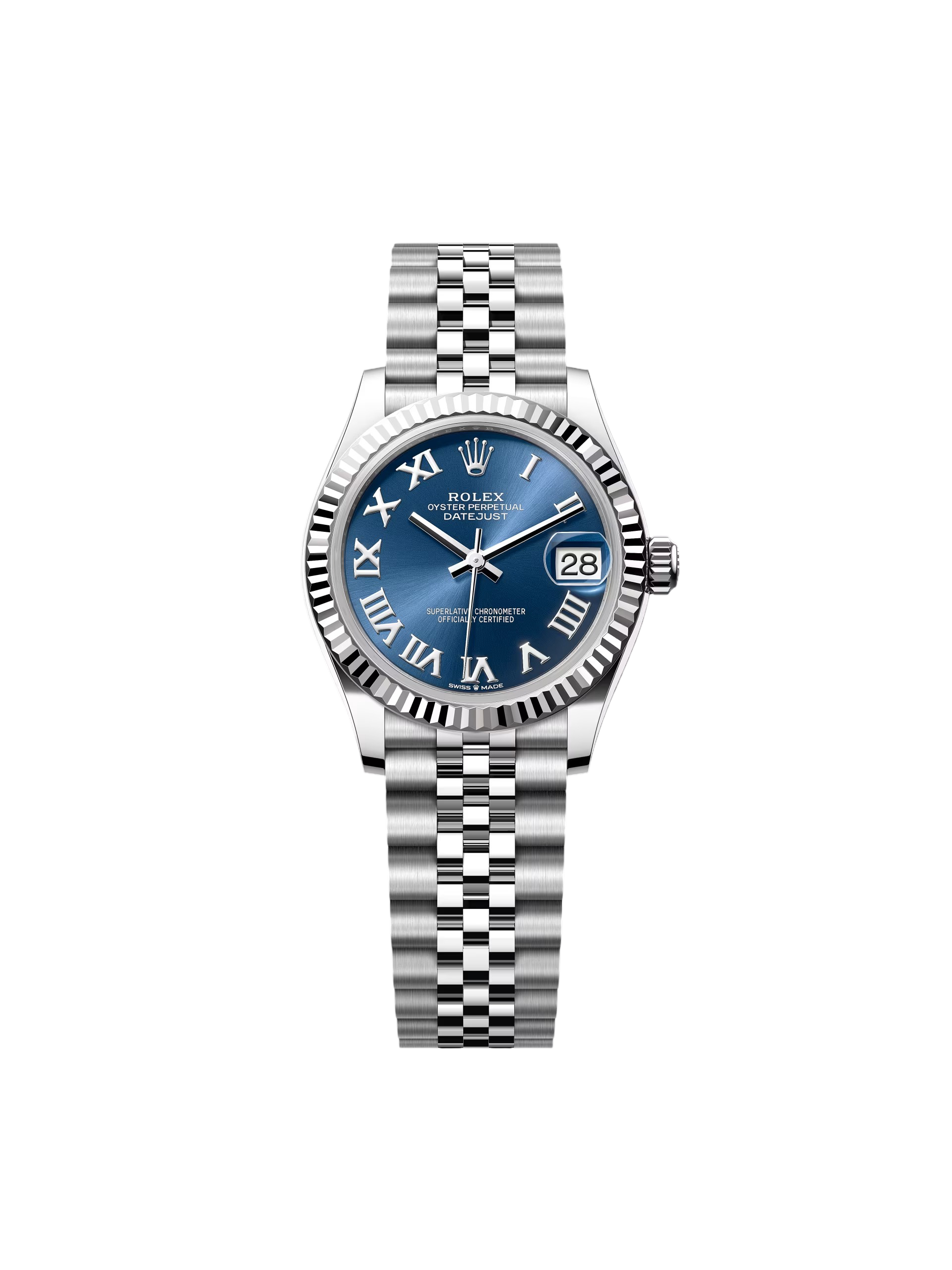 Rolex Datejust m278274-0033/0034 Bright Blue Dial 31mm Fluted Bezel Oyster Bracelet - Image 17