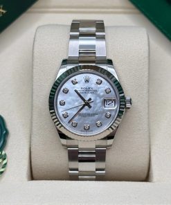 Alternative view of Rolex Datejust m278384RBR-0007/0008 Mother-of-Pearl 31mm Dial Oyster Watch