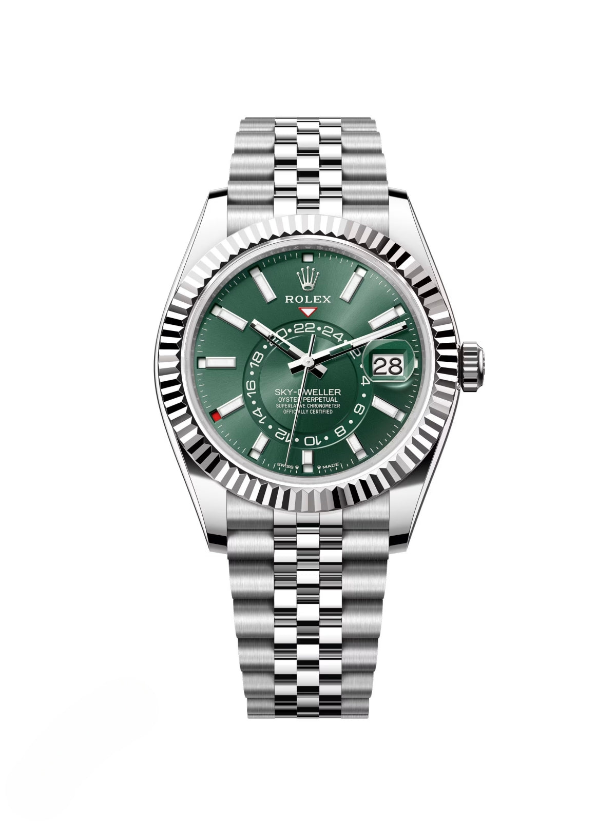 Rolex Sky-Dweller 42mm 336934-0002 Stainless Steel Green Dial Oyster