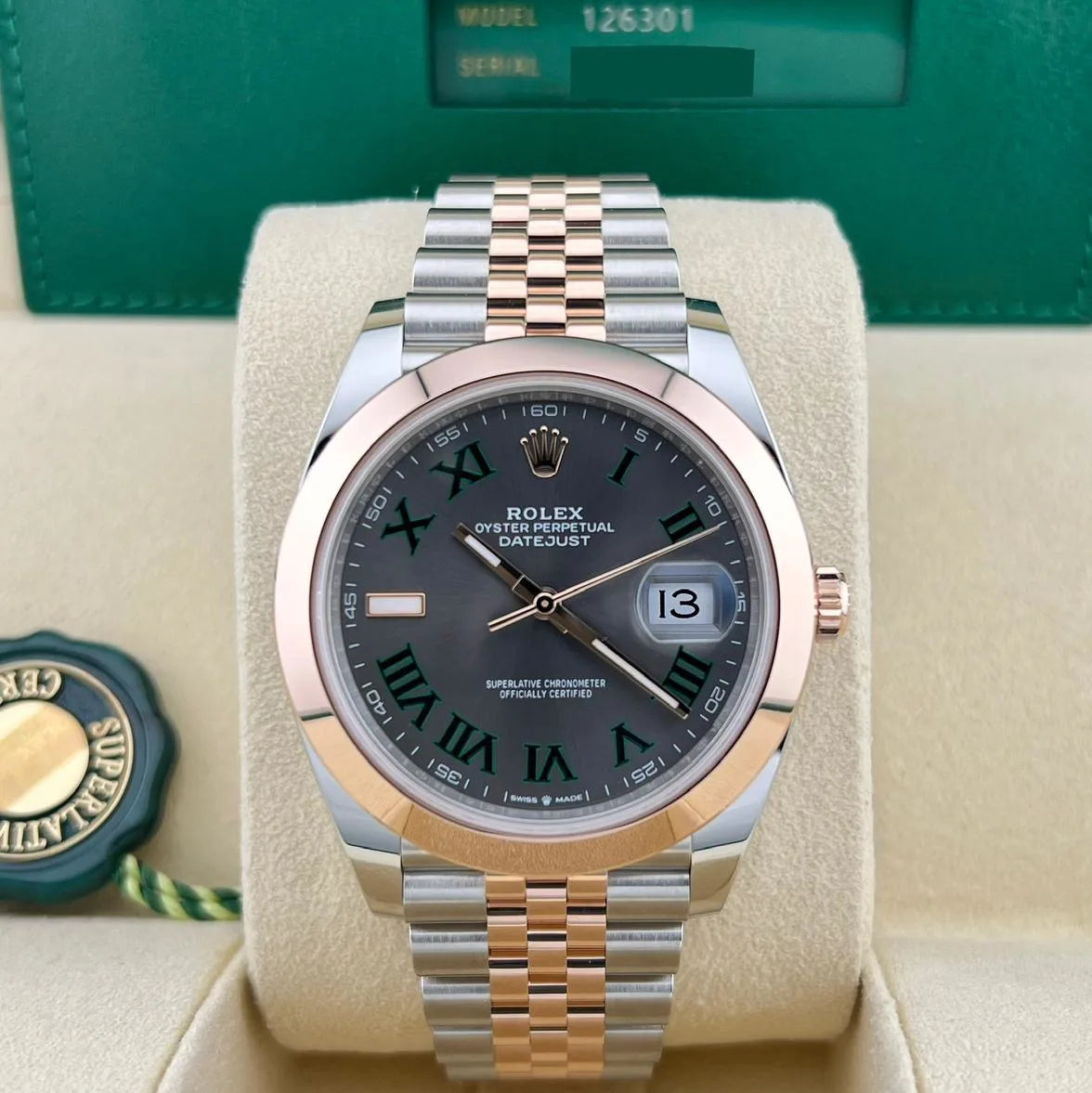 Rolex Datejust 41mm 126301 Sundust Slate Roman Dial Oyster Bracelet - Image 11