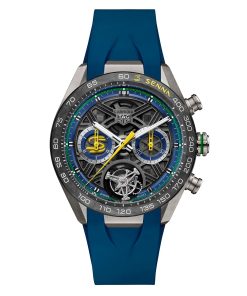 TAG Heuer Carerra Chronograph Tourbillon Extreme Sport X Senna 44mm Limited Editon Mens Watch Blue CBU5081.FT6274