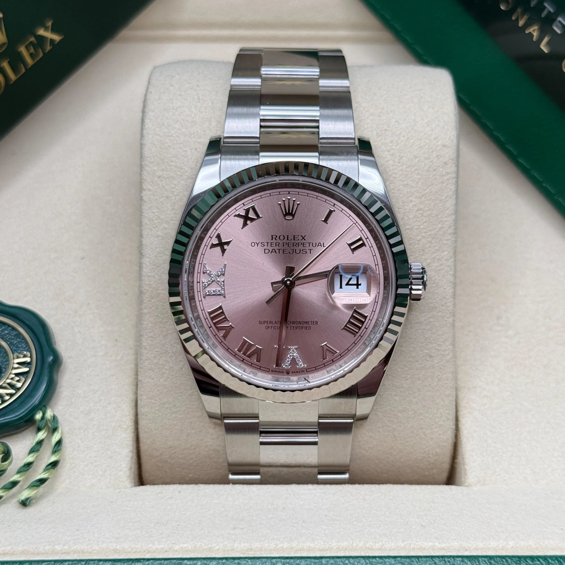 Rolex Datejust 36mm 126234 Pink Roman Dial Oyster Stainless Steel - Image 3