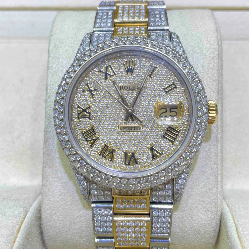 Diamond Rolex 36mm yellow two-tone dial, set with 29 carats of VS1 natural diamonds - Image 2