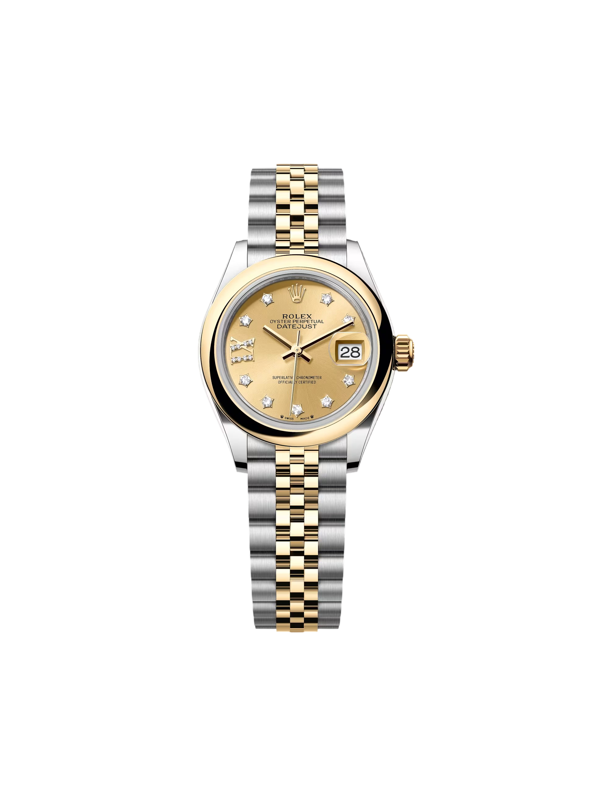 Rolex Lady-Datejust 28mm 279163 Champagne Diamond Dial - Image 2