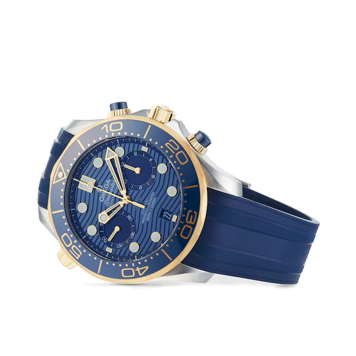 Omega Seamaster Diver 300M 42mm Blue Dial Stainless Steel 18k Yellow Gold Strap 210.22.42.20.03.001 - Image 5