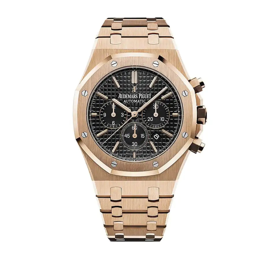 Audemars Piguet Royal Oak Chronograph 41MM Rose Gold Bracelet �?Black Dial