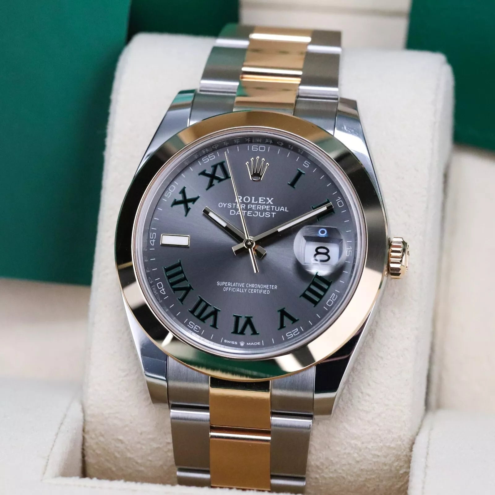 Rolex Datejust 41mm 126303 Slate Roman Oyster Steel and Yellow Gold Mens Watch - Image 5