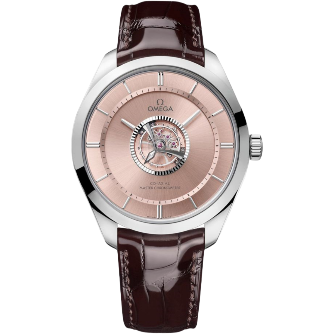 Omega De Ville Tourbillon 43mm Brown Dial Canopus Gold�?Strap 529.53.43.22.99.001