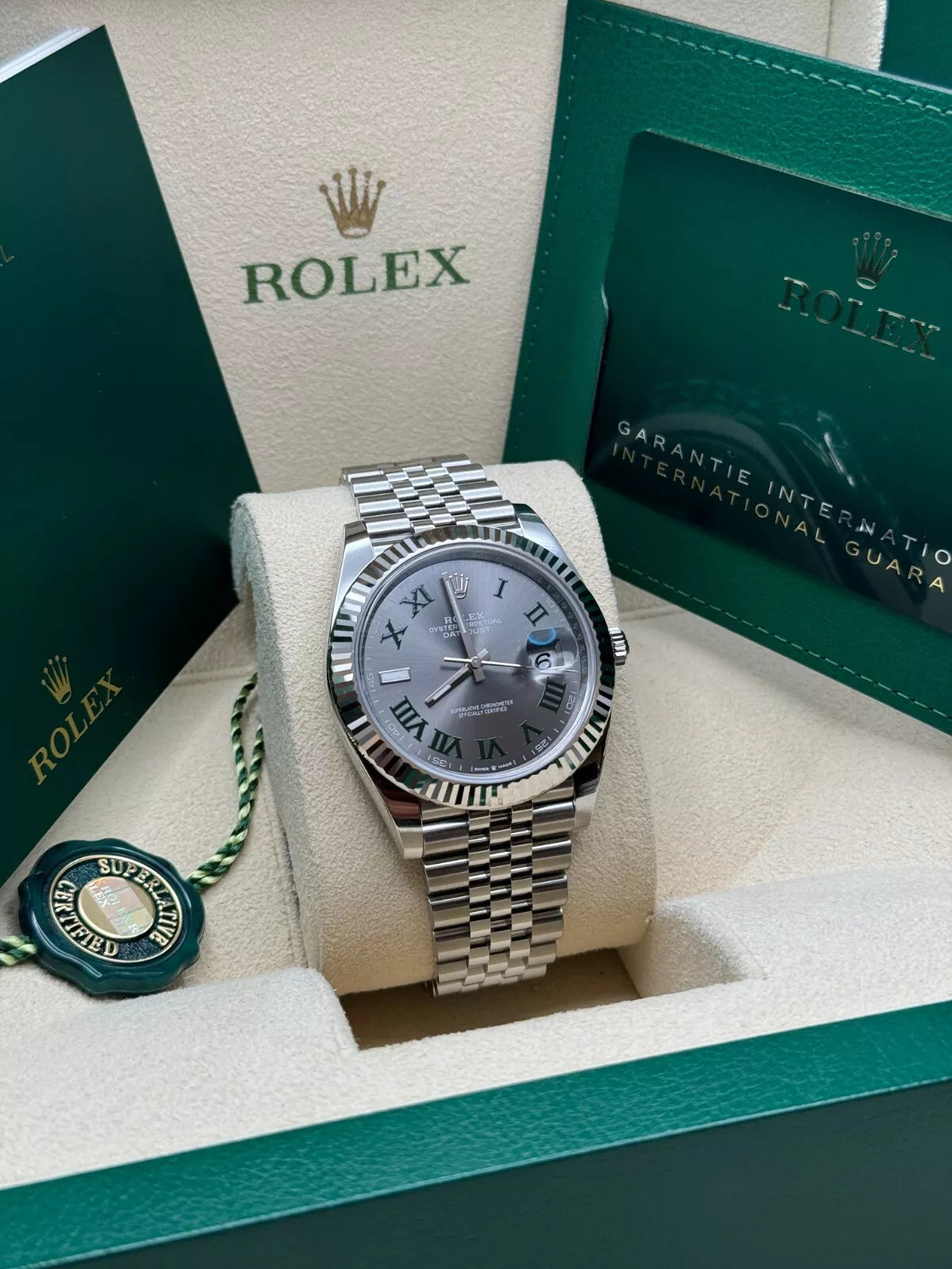 Rolex Datejust 41mm 126334 Slate Roman Jubilee Stainless Steel Mens Watch - Image 3