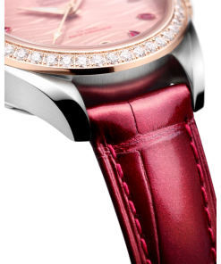 Alternative view of Omega Seamaster Aqua Terra 150M 34 mm Pink Dial with Diamonds Stainless Steel and Sedna�?18k Rose Gold Strap 220.28.34.20.60.001