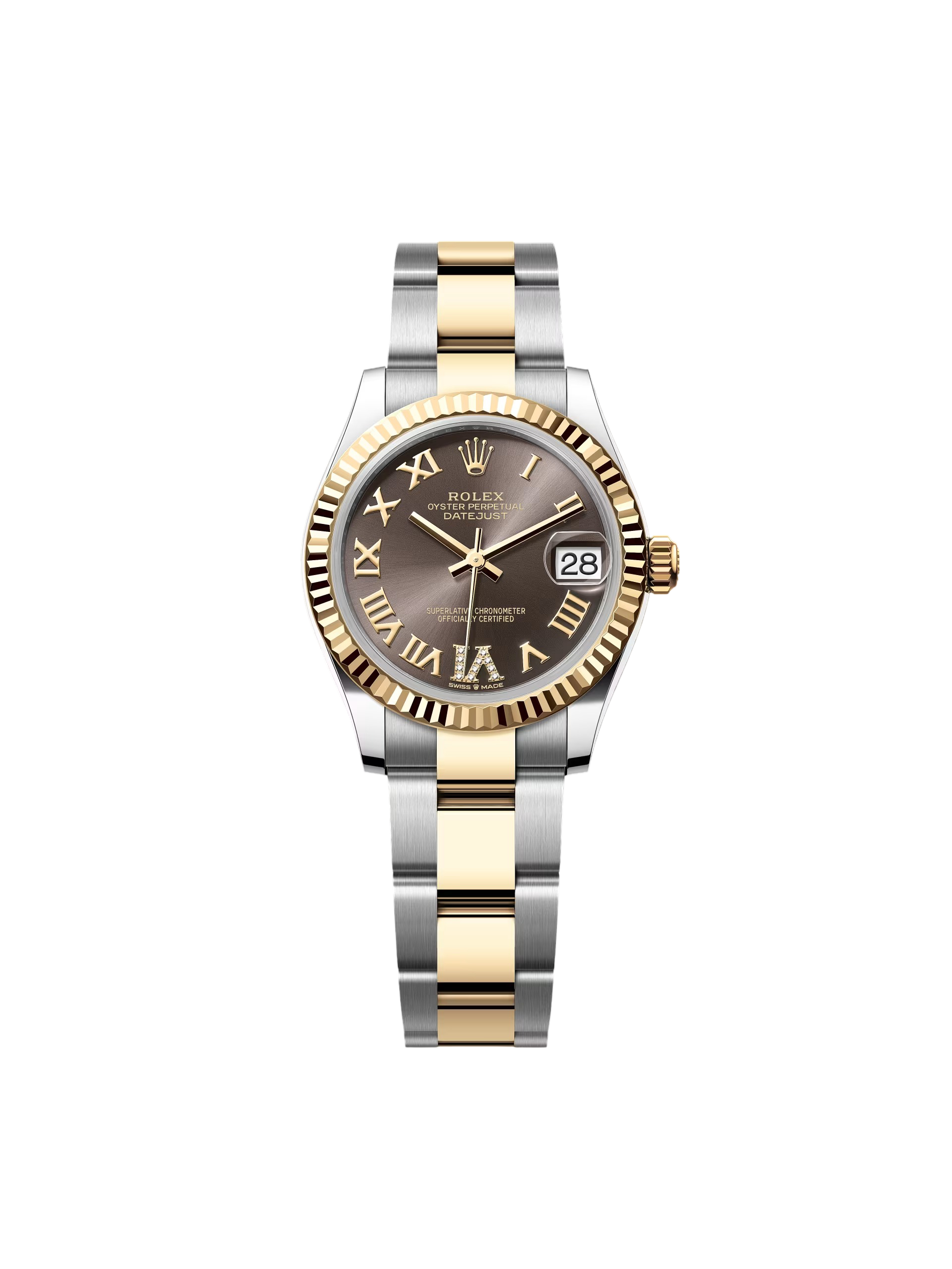 Rolex Datejust m278273-0017/0018 31mm Dark Grey Dial Stainless Steel and Yellow Gold Oyster Watch - Image 9