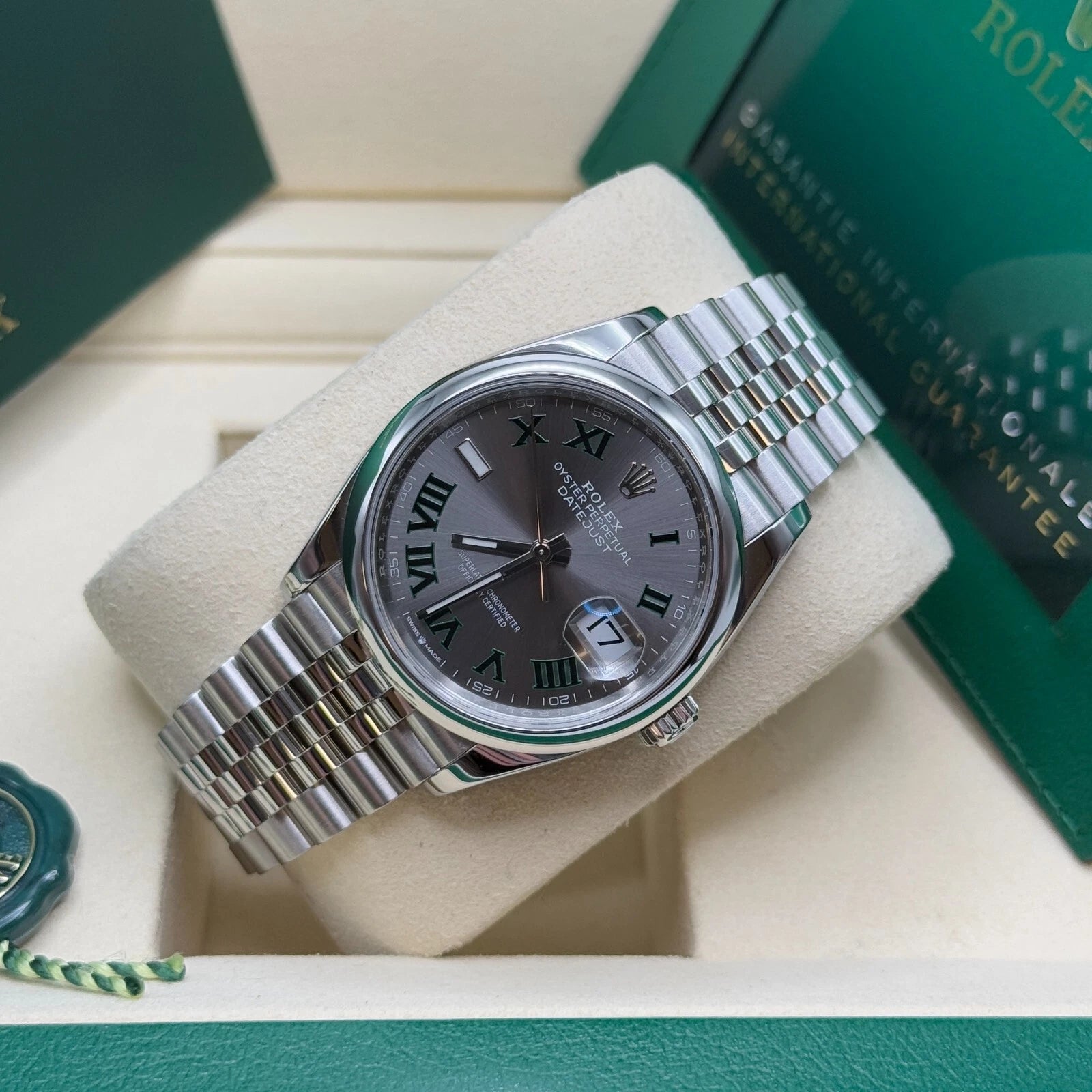 Rolex Datejust 36mm 126200 Oyster Perpetual Wimbledon Dial Jubilee Stainless Steel - Image 7