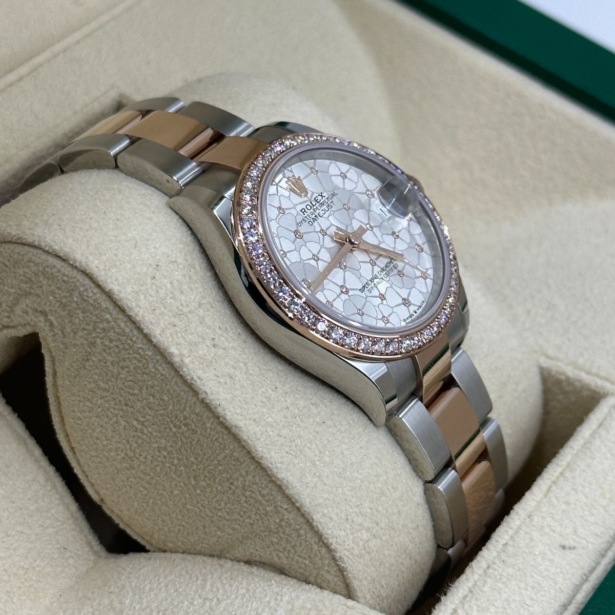 Rolex Datejust m278381-0031/0032 Silver Floral Motif Diamond Dial Diamond-Set Bezel 31mm - Image 5