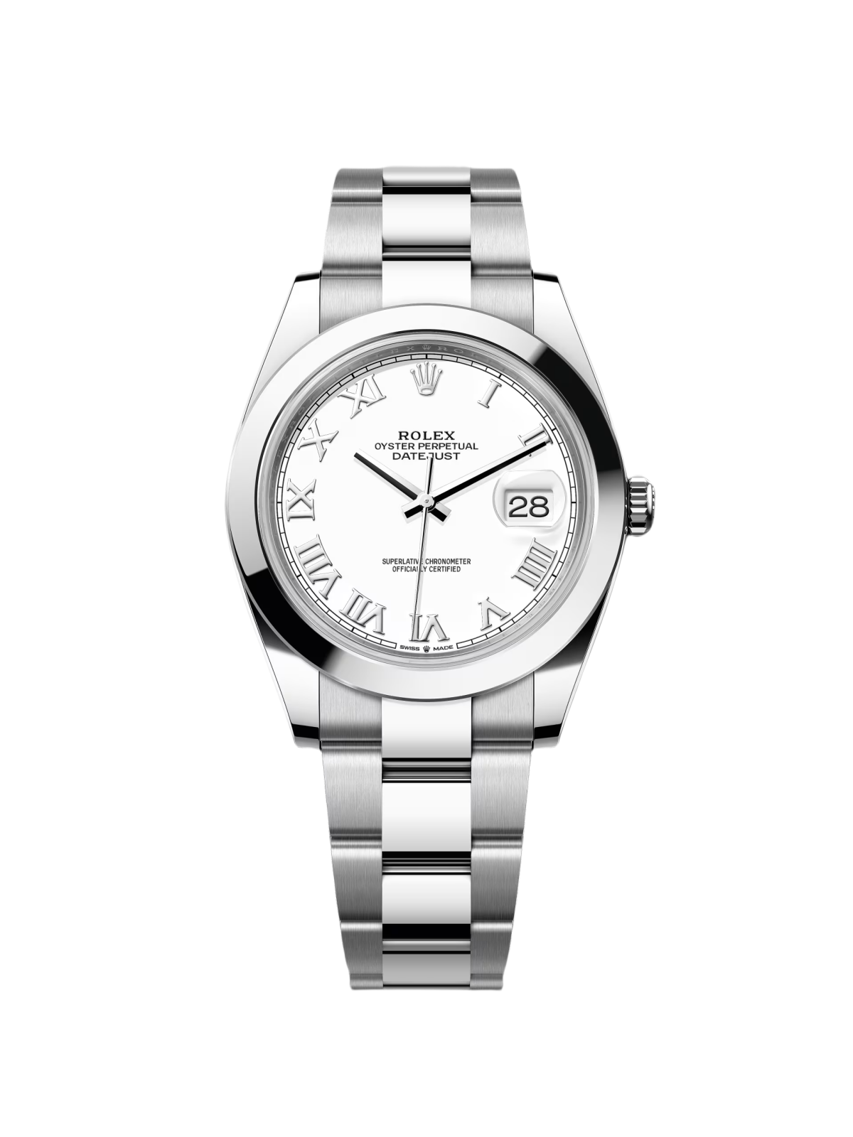 Rolex Datejust 41mm Smooth Bezel White Roman Dial Jubilee - 126300 - Image 2