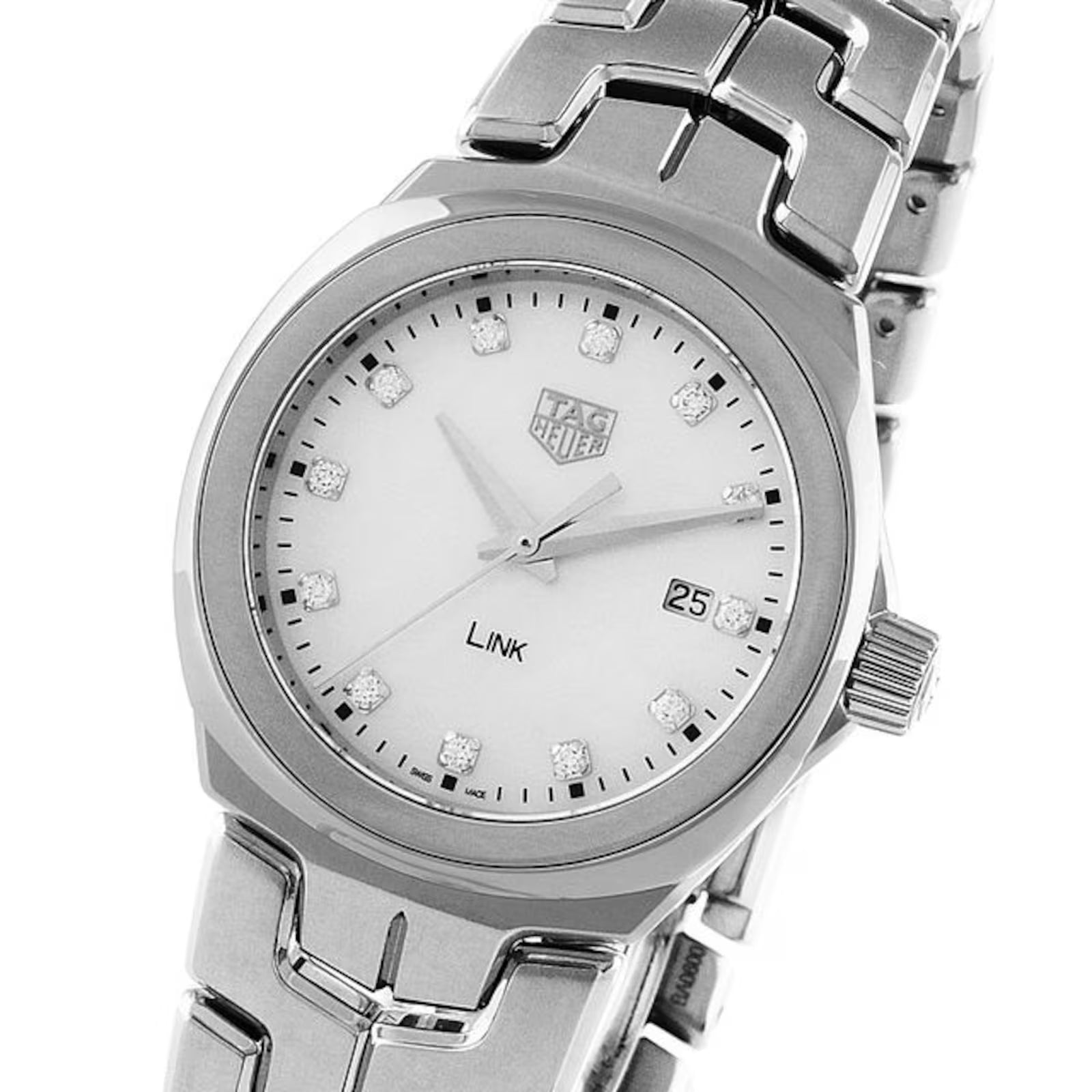 TAG Heuer Link Date Quartz Date Mother Of Pearl 32mm Ladies Watch WBC1312.BA0600 - Image 2