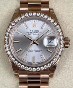 Alternative view of Rolex  Lady-Datejust 28mm 279135RBR Rose Dial Jubilee Bracelet
