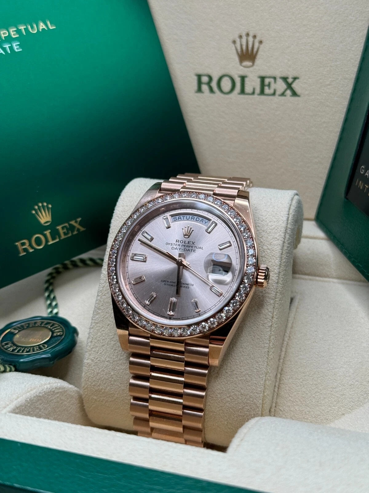 Rolex Day-Date 40mm Sundust Diamonds Dial 228345rbr-0007 - Image 5