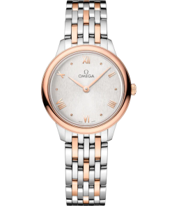 Omega De Ville Prestige 27.5 mm Silver Dial 18k Yellow Gold Bracelet 434.20.28.60.02.001