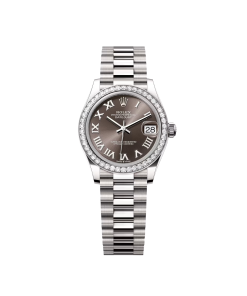 Rolex Datejust m278289RBR-0017 Dark Grey Dial White Gold President Watch
