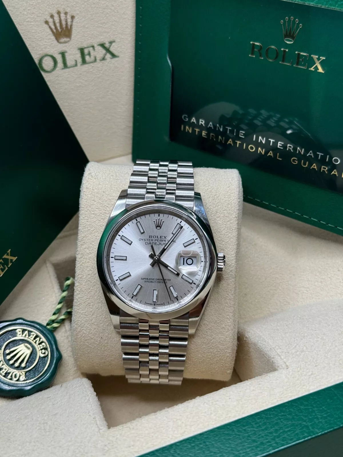 Rolex Datejust 36mm 126200 Oyster Perpetual Silver Dial Jubilee Stainless Steel - Image 5